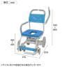 ウェルファン シャワーキャリー くるくるチェアD O型シート 高齢者 介護用品 福祉用具 病院 デイサービス 施設 入浴用車いす 訪問入浴 入浴介助-1