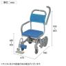 ウェルファン シャワーキャリー シャワーラクV 穴なしシート 高齢者 介護用品 福祉用具 病院 デイサービス 施設 入浴用車いす 訪問入浴 入浴介助-1