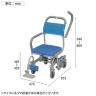 ウェルファン シャワーキャリー シャワーラク 4輪自在V 穴なしシート 高齢者 介護用品 福祉用具 病院 デイサービス 施設 入浴用車いす 訪問入浴 入浴介助-1