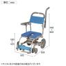 ウェルファン シャワーキャリー くるくるチェアD SAL U型シート 高齢者 介護用品 福祉用具 病院 デイサービス 施設 入浴用車いす 訪問入浴 入浴介助-1