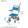ウェルファン シャワーキャリー シャワーラク 4輪自在V SAL 穴なしシート 高齢者 介護用品 福祉用具 病院 デイサービス 施設 入浴用車いす 訪問入浴 入浴介助-1