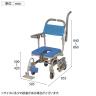 ウェルファン シャワーキャリー シャワーラク 4輪自在V SAL U型シート 高齢者 介護用品 福祉用具 病院 デイサービス 施設 入浴用車いす 訪問入浴 入浴介助-1