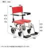 ウェルファン シャワーキャリー 高さ調節式 KS10 標準 クリありシート 高齢者 介護用品 福祉用具 病院 デイサービス 施設 入浴用車いす 訪問入浴 入浴介助-2