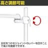 MODERNSOLID モダンソリッド モニターアーム 水平多関節アーム エルゴノミクス 高耐久 クランプ固定 モニター1画面モデル VESAマウント脱着タイプ LA-51SC-2Q-WH-5