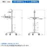 MODERNSOLID モダンソリッド 移動式ワークステーション エルゴノミクス 高耐久 座り作業用 モニター1画面モデル PA-24D-1A-5