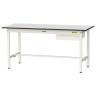 山金工業 軽量作業台 引き出し付き 耐荷重150kg RoHS2指令対応塩ビシート天板 ワークテーブル 150シリーズ 幅1500×奥行600×高さ740mm SUR-1560U-GYW-19
