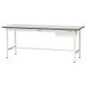 山金工業 軽量作業台 引き出し付き 耐荷重150kg RoHS2指令対応塩ビシート天板 ワークテーブル 150シリーズ 幅1800×奥行600×高さ740mm SUR-1860U-GYW-19
