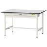 山金工業 軽量作業台 ワイド引き出し付き 耐荷重150kg RoHS2指令対応塩ビシート天板 ワークテーブル 150シリーズ 幅1200×奥行750×高さ740mm SUR-1275W-GYW-19