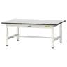 山金工業 軽量作業台 高さ調整 低床 耐荷重150kg RoHS2指令対応塩ビシート天板 ワークテーブル 150シリーズ 幅1200×奥行750×高さ401～576mm SURAL-1275-GYW-19