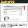 山金工業 軽量作業台 高さ調整 耐荷重150kg RoHS2指令対応塩ビシート天板 ワークテーブル 150シリーズ 幅1800×奥行750×高さ600～900mm SURA-1875-GYW-3