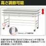山金工業 軽量作業台 高さ調整 移動式 全面棚付き RoHS2対応塩ビシート天板 ワークテーブル 150シリーズ 幅1200×奥行600×高さ688～988mm SURAC-1260TT-GYW-3