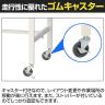 山金工業 軽量作業台 キャスター付き 半面棚付き RoHS2指令対応塩ビシート天板 ワークテーブル 150シリーズ 幅1500×奥行750×高さ828mm 移動式 SURC-1575T-GYW-4