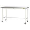 山金工業 軽量作業台 キャスター付き RoHS2指令対応塩ビシート天板 ワークテーブル 150シリーズ 幅1800×奥行750×高さ1038mm 移動式 SURHC-1875-GYW-19