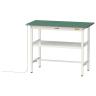 山金工業 軽量作業台 導電性ゴムマット貼り 中間棚付き 耐荷重150kg ワークテーブル 150シリーズ 幅1200×奥行600×高さ950mm SUPEH-1260F-WW-19