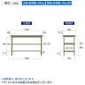 山金工業 中量作業台 中間棚付き 耐荷重500kg 塩ビシート天板 ワークテーブル500シリーズ 幅1500×奥行600×高さ900mm SJRH-1560S2-7