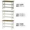 山金工業 中量作業台 中間棚付き 半面棚付き 耐荷重500kg メラミン天板 ワークテーブル500シリーズ 幅1200×奥行600×高さ900mm SJMH-1260TS1-1