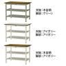山金工業 中量作業台 中間棚付き 全面棚付き 耐荷重500kg メラミン天板 ワークテーブル500シリーズ 幅1200×奥行750×高さ900mm SJMH-1275TTS2-1