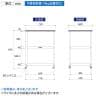 山金工業 天板付きワゴン 150ワゴン キャスター付き 棚板2段 低圧メラミン天板 ワークテーブル 150シリーズ 軽量作業台 幅750×奥行600×高さ950mm HTCH-7560W-11