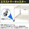 山金工業 天板付きワゴン 150ワゴン キャスター付き 棚板2段 低圧メラミン天板 ワークテーブル 150シリーズ 軽量作業台 幅750×奥行600×高さ950mm HTCH-7560W-3