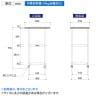 山金工業 天板付きワゴン 150ワゴン キャスター付き 棚板2段 低圧メラミン天板 ワークテーブル 150シリーズ 軽量作業台 幅600×奥行450×高さ950mm HTCH-6045W-10