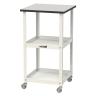 山金工業 天板付きワゴン 150ワゴン キャスター付き 棚板2段 RoHS2対応塩ビシート天板 ワークテーブル 150シリーズ 幅450×奥行450×高さ825mm HTRCM-4545GYW-19