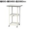 山金工業 天板付きワゴン 150ワゴン キャスター付き 棚板2段 RoHS2対応塩ビシート天板 ワークテーブル 150シリーズ 幅600×奥行450×高さ950mm HTRCH-6045GYW