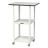 山金工業 天板付きワゴン 150ワゴン キャスター付き 棚板2段 RoHS2対応塩ビシート天板 ワークテーブル 150シリーズ 幅600×奥行450×高さ950mm HTRCH-6045GYW-19