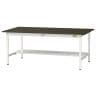 山金工業 実験用 作業台 半面棚付き 耐荷重150kg 指紋レスメラミン天板 ワークテーブル LABシリーズ 実験台 SLM-1890T-BRW 幅1800×奥行900×高さ740mm-19