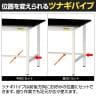 山金工業 実験用 作業台 中間棚付き 耐荷重150kg 高耐薬品性天板 黒 ワークテーブル LABシリーズ 実験台 SLK-1890F-BKW 幅1800×奥行900×高さ740mm-4