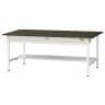 山金工業 実験用 作業台 ワイド引き出し付き 半面棚付き 指紋レスメラミン天板 ワークテーブルLABシリーズ 実験台 SLM-1890WT-BRW 幅1800×奥行900×高さ740mm-19