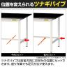 山金工業 実験用 作業台 ワイド引き出し付き 指紋レスメラミン天板 ワークテーブル LABシリーズ 実験台 SLMH-1890W-BRW 幅1800×奥行900×高さ950mm-4