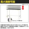 山金工業 実験用 作業台 高さ調整 全面棚付き 高耐薬品性天板 黒 ワークテーブル LABシリーズ 実験台 SLKAH-1875TT-BKW 幅1800×奥行750×高さ900～1200mm-3