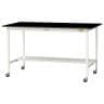 山金工業 実験用 作業台 キャスター付き 半面棚付き 高耐薬品性天板 黒 ワークテーブル LABシリーズ 実験台 SLKHC-1890T-BKW 幅1800×奥行900×高さ1035mm-19