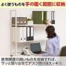 【アウトレット】机上ラック 机上台 2段 ハイタイプ ダーク 幅1000mm 耐荷重20kg デスク 収納 PCラック 卓上ラック モニター台 デスク棚 書類棚 A4対応-4