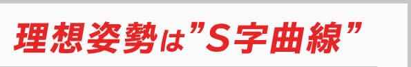 理想姿勢はS字曲線