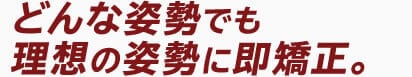 どんな姿勢でも理想の姿勢に即矯正