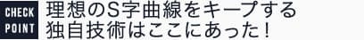 理想のS字曲線をキープする独自技術はここにあった!