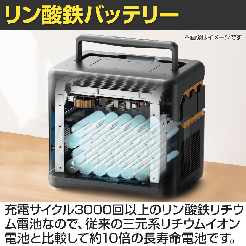 600X ポータブル電源 大容量 リン酸鉄電池 ポータブルバッテリー