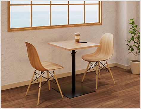 nac!カフェ倒産品conde house 木製ダイニングチェア オレンジ CONDE HOUSE (カンディハウス) ダイニングチェアー オレンジ