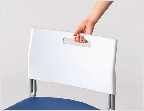 取っ手付きの背もたれ