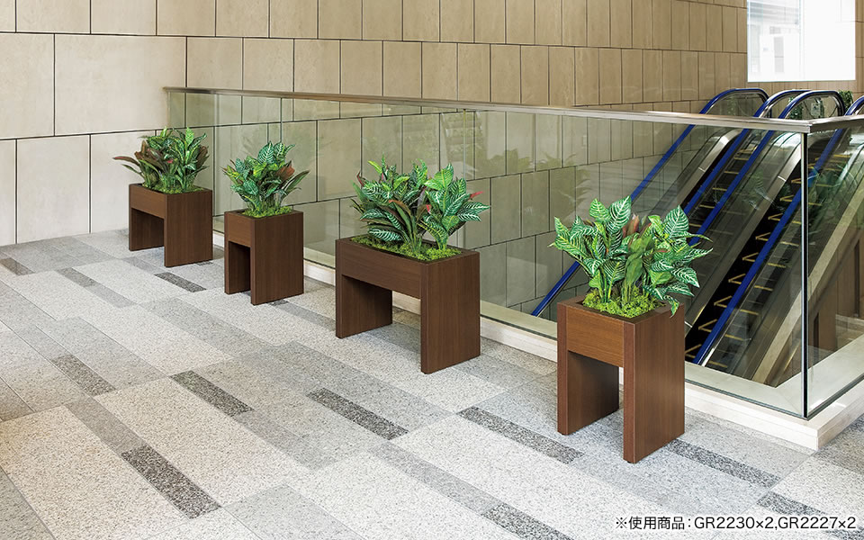 送料無料】 ベルク フェイクグリーン 観葉植物 人工 ボックス