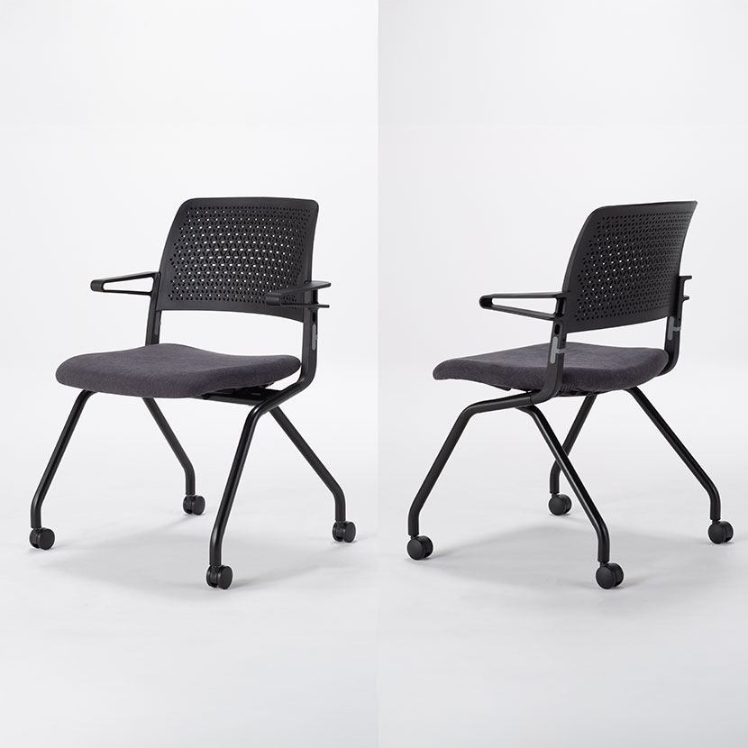 送料無料】 【2脚セット】ネスティングチェア 背ベンディング 座