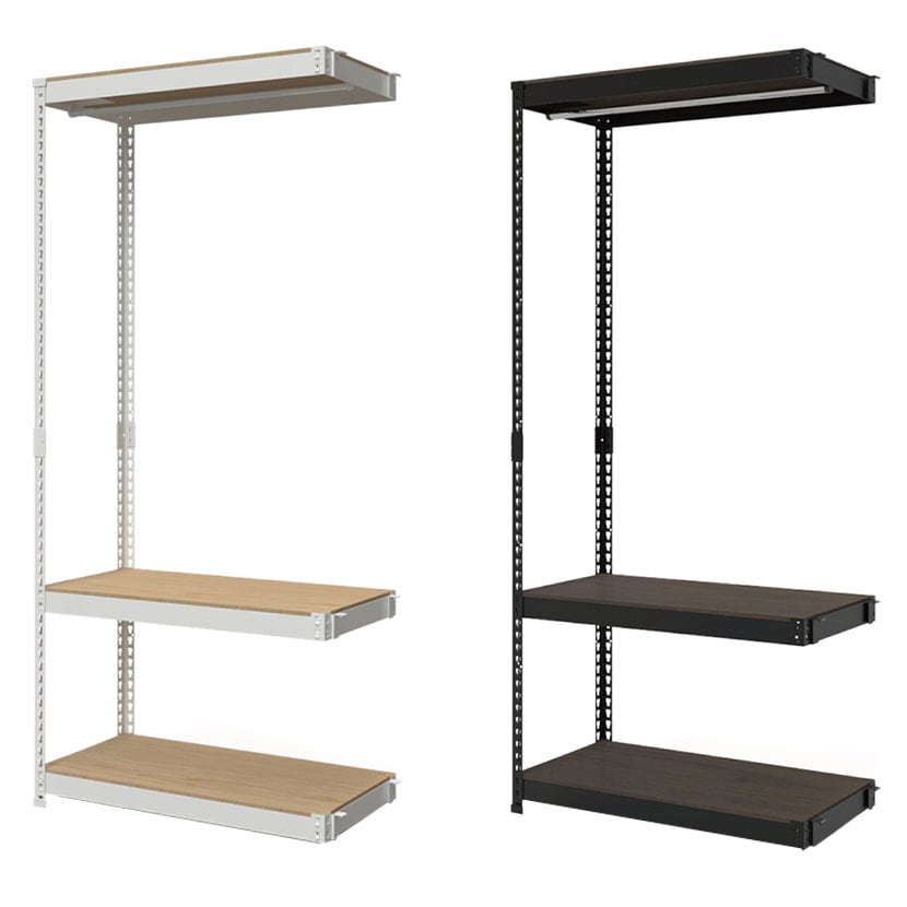 送料無料】 【追加/増設用】メタル&ウッドラック コーナー連結タイプ