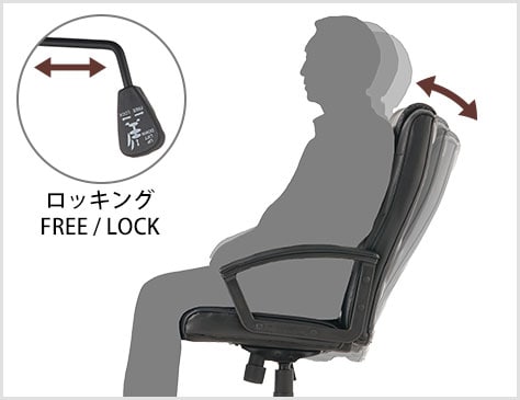 背座一体型ロッキングでリラックス