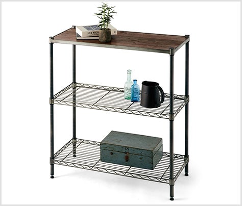 多様な物に対応するコンソールシェルフ