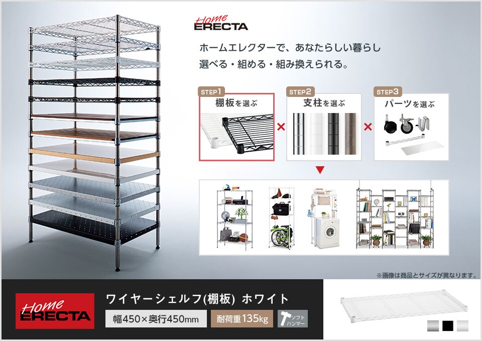 自分スタイルのホームエレクターを「カスタマイズ」。 -ワイヤーシェルフ-