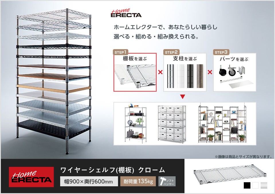 自分スタイルのホームエレクターを「カスタマイズ」。 -ワイヤーシェルフ-