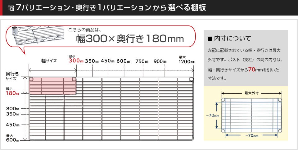空間に合わせて棚板の幅と奥行きをチョイス!思い通りのラックに