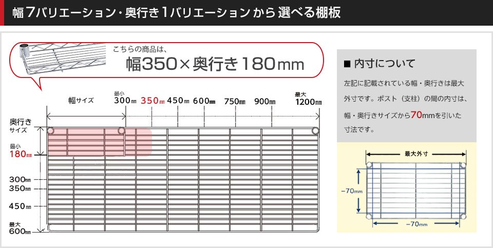 空間に合わせて棚板の幅と奥行きをチョイス!思い通りのラックに