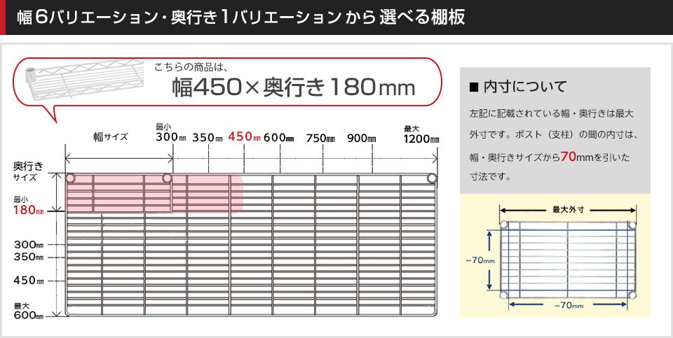 空間に合わせて棚板の幅と奥行きをチョイス!思い通りのラックに
